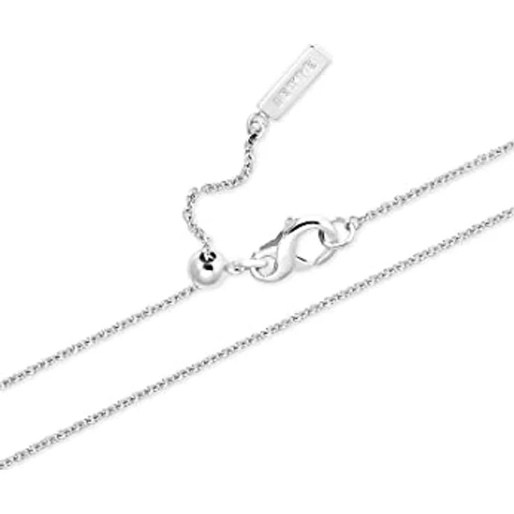 JETTE Damen-Kette aus 925er Silber, 70 cm lang, mit 59 Zirkonia, Anhänger 4,2 cm, Geschenkbox – Bild 2