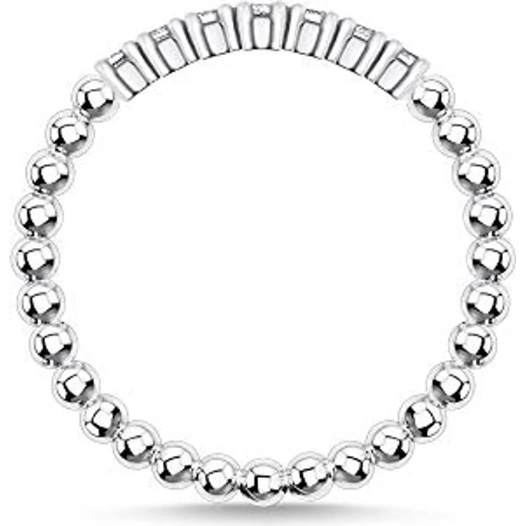 THOMAS SABO Damenring Kugeln mit weißen Steinen, 925 Sterling Silber, Modell TR2323-051-14-52 – Bild 2