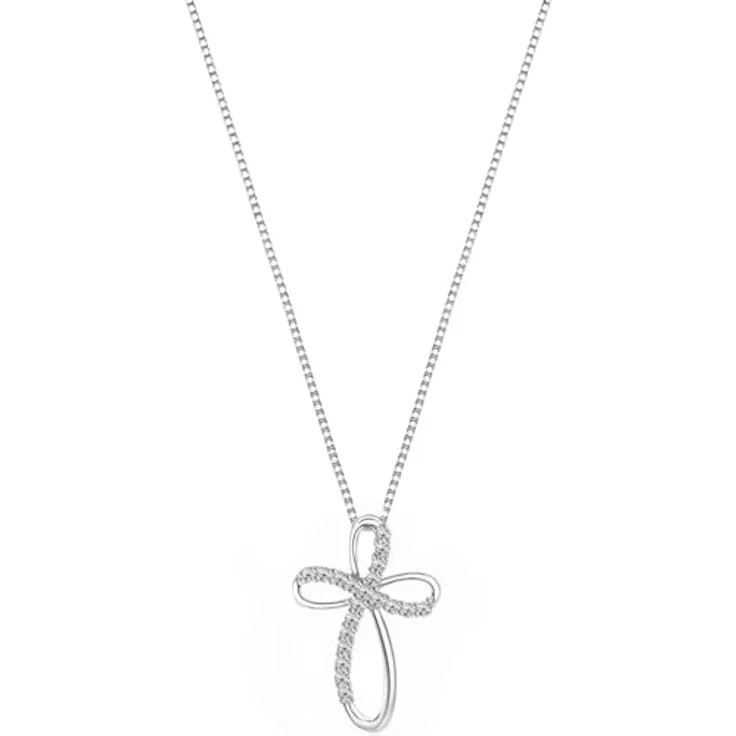 CHRIST Damen-Halskette 925er Silber, recycelter Zirkonia, One Size – Bild 1