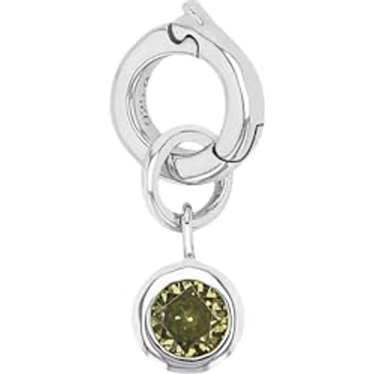 Amor Charm Geburtsstein Januar, 925 Sterling Silber Damen Charms mit synthetischem Zirkonia, 1,5 cm, kommt in Schmuck Geschenkbox – Bild 2