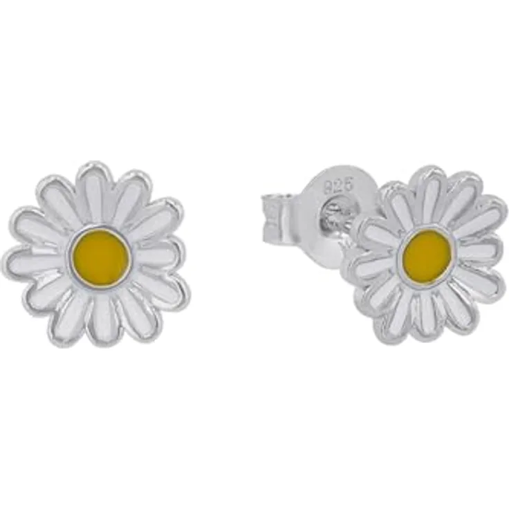 Prinzessin Lillifee Paar Ohrstecker Sunflower, 925 Sterling Silber, rhodiniert, ca. 8 mm, mit Blumen-Motiv für Mädchen