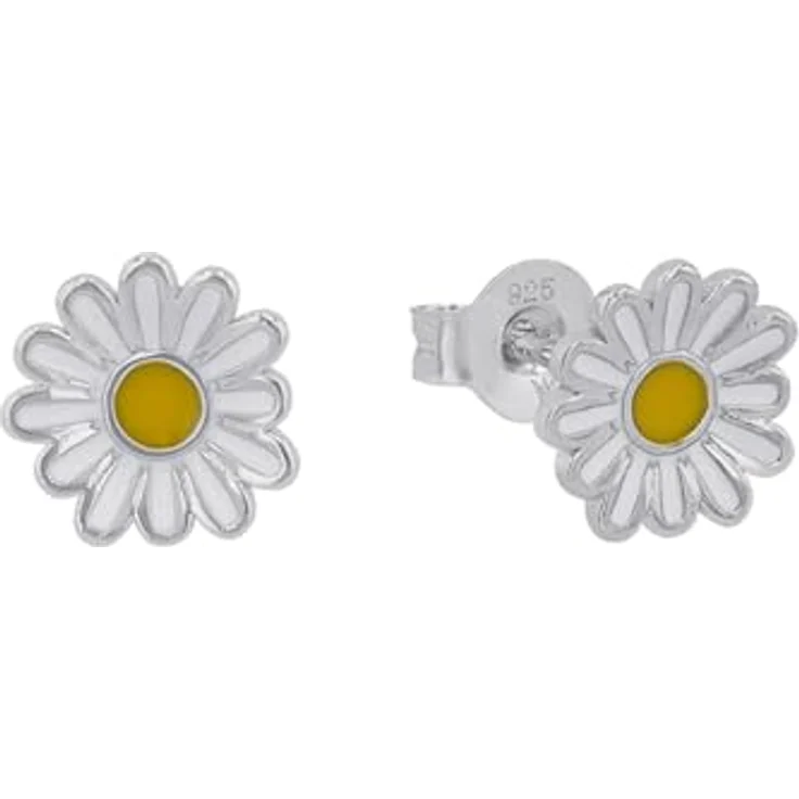 Prinzessin Lillifee Paar Ohrstecker Sunflower, 925 Sterling Silber, rhodiniert, ca. 8 mm, mit Blumen-Motiv für Mädchen – Bild 1