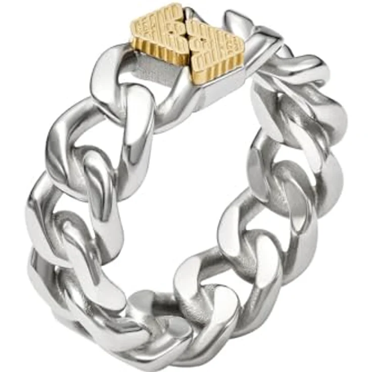 EMPORIO ARMANI Herren Ring EGS318504011, zweifarbig gebürsteter Edelstahl, 0.82 cm breit – Bild 2