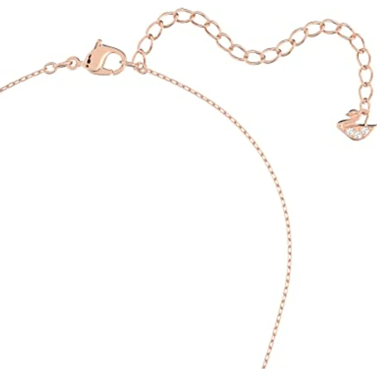 Swarovski Hyperbola Halskette, Unendlichzeichen und Herz, Weiß, Metallmix mit rotgold glänzendem Finish – Bild 2