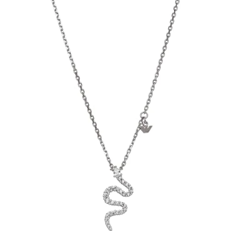 Emporio Armani EG3611040 Damen Collier Schlange, Sterlingsilber 925, 42 cm, poliert, Silberfarben – Bild 1