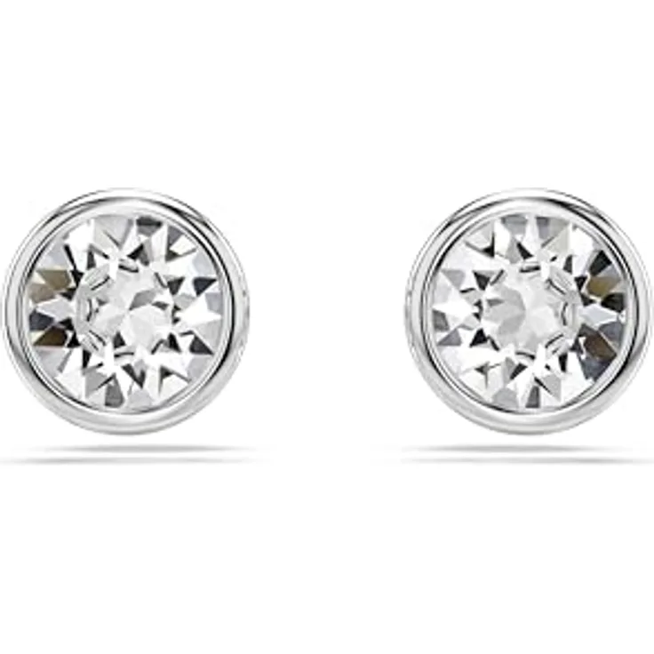 Swarovski Imber Ohrstecker, Solitär mit kesselgefassten Rundkristallen, edel glänzend