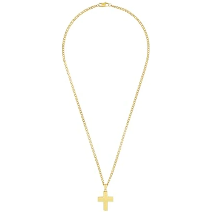 Joop! Herren-Halskette aus Edelstahl mit Kreuzanhänger, 60 cm, IP-Gold-veredelt, Silber, in Schmuck Geschenk Box – Bild 5