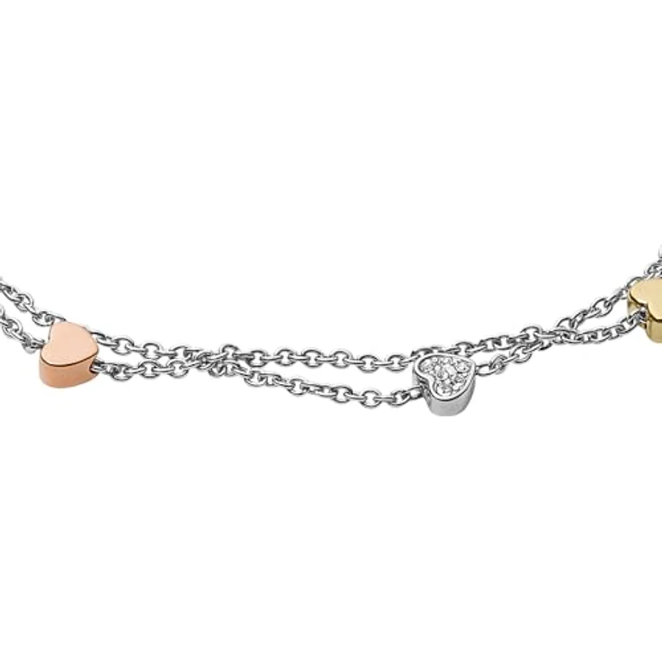 Fossil Armband JF02854998, Edelstahl mit Glassteinen, Karabinerverschluss, Länge ca. 18 cm – Bild 3