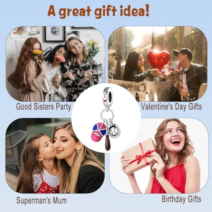 HappyStar 925 Sterling Silber I LOVE MOM Charms, Dangle Anhänger mit Zirkonen für Pandora Armbänder, Geschenkidee zum Muttertag – Bild 5