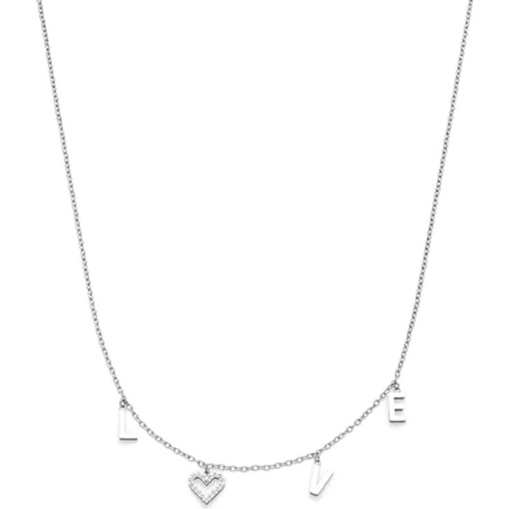 s.Oliver Elegante Halskette aus poliertem Edelstahl, Silber, Rolokette 47 cm, wasserfest & hautfreundlich – Bild 1