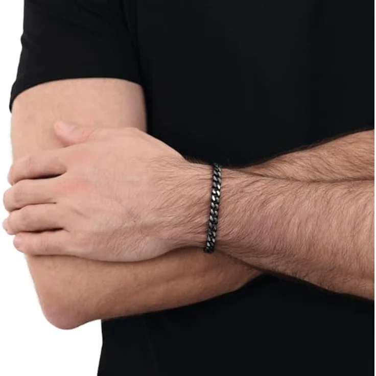 Amor Unisex Armband Edelstahl, 19+2 cm, Silber mit Klappverschluss, in Schmuck Geschenk Box, 2037352 – Bild 4