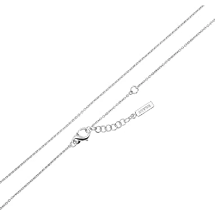 JETTE Damen-Kette 925er Silber, 61 Zirkonia, 45 cm + 3 cm Verlängerung, Anhänger 5,5 cm, Silber – Bild 3