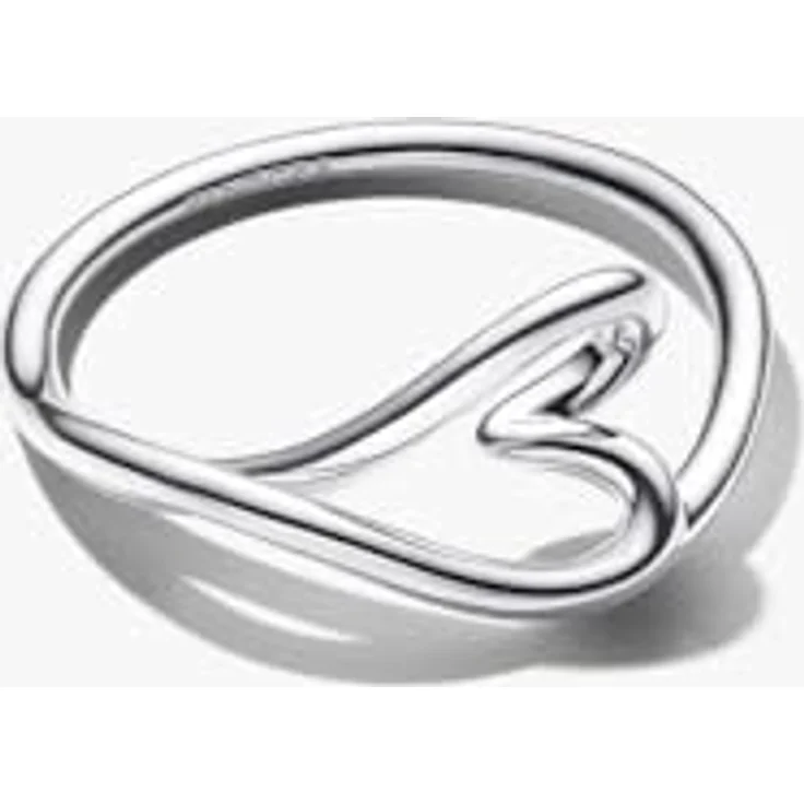PANDORA Essence Organisch Geformtes Herz, Kleiner Ring aus Sterling Silber, Größe 54, minimalistisch und skulptural – Bild 4