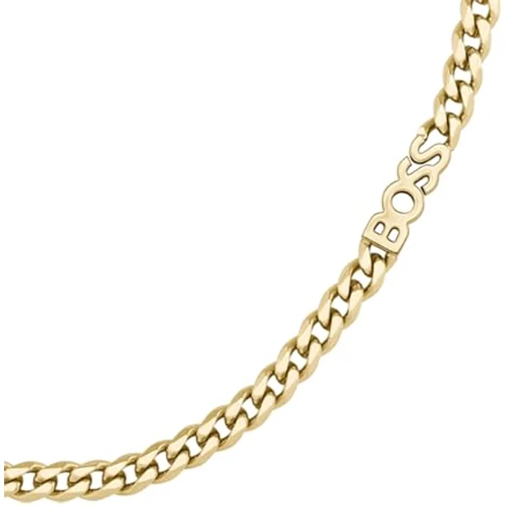 BOSS Jewelry Kassy for Her Halskette, Gelbgoldenes Edelstahl mit Panzerkette und Karabinerverschluss, 406 mm – Bild 2