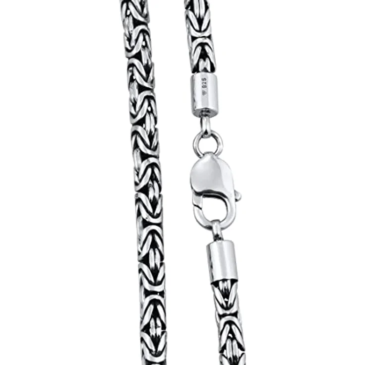 Kuzzoi massive 925 Sterling Silber Königskette Herren Halskette, Dicke 5mm, Länge 60 cm mit hochwertigem Karabinerverschluss, in Schmuckbox - 345053-060 – Bild 3