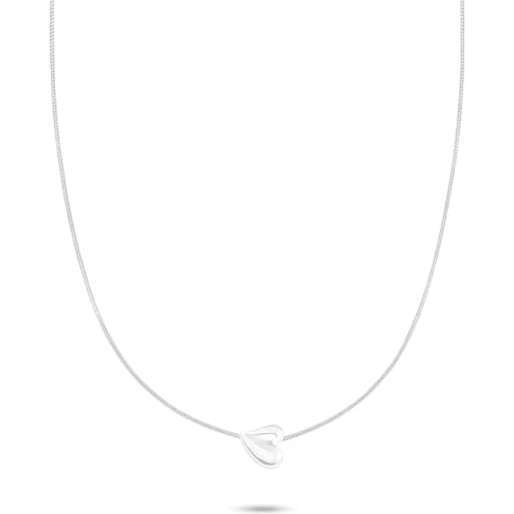 Tamaris Kette mit organischem Herz aus Edelstahl, Silber, verstellbar bis 45 cm, wasserfest & hautfreundlich – Bild 1