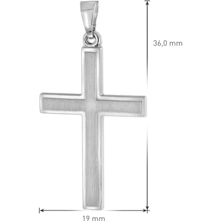 trendor Herren-Halskette mit Kreuz 925 Silber, rhodinierte 21 mm Venezianerkette, 50 cm, inklusive Geschenkbox und Mikrofaser-Pflegetuch, langlebiger Halsschmuck – Bild 4
