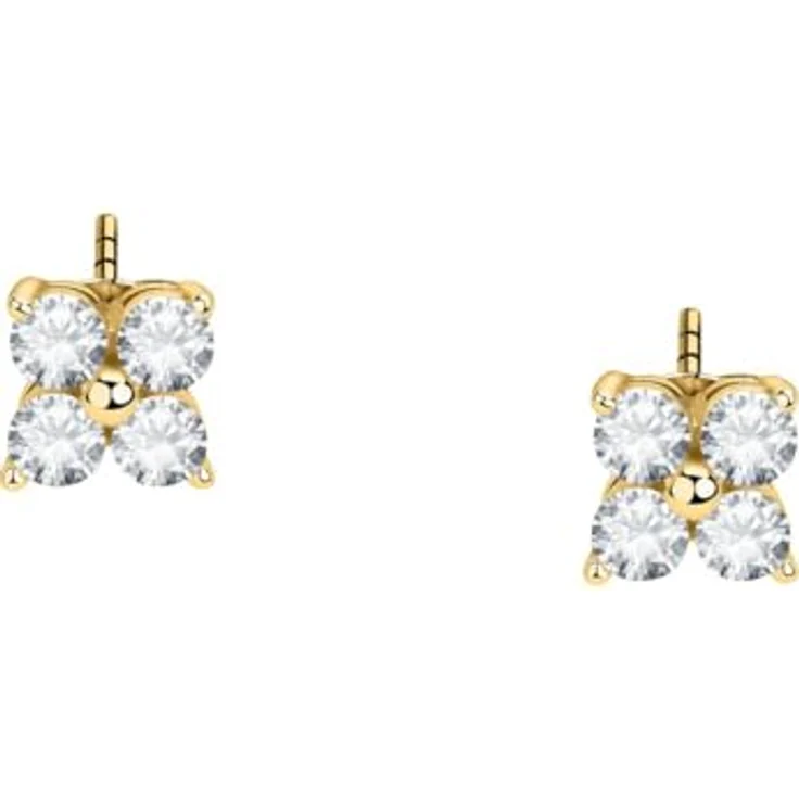 FAVS Damen-Ohrstecker 925er Silber mit 4 Zirkonia, One Size – Bild 2
