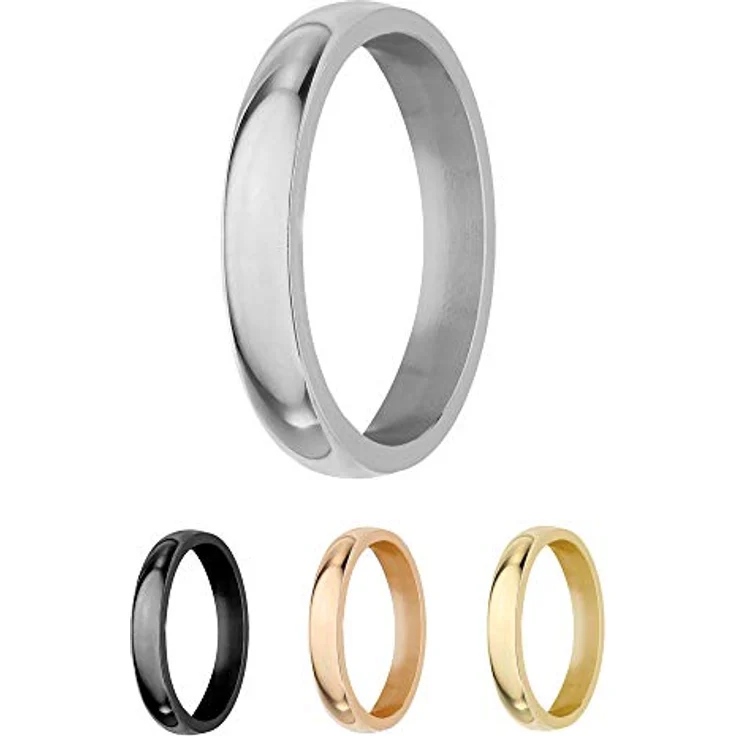 Treuheld® Treuheld Edelstahl Ring, silbern, Ringgröße 52, Breite 2mm, glänzend, für Damen & Herren, als Freundschaftsring oder Verlobungsring – Bild 4
