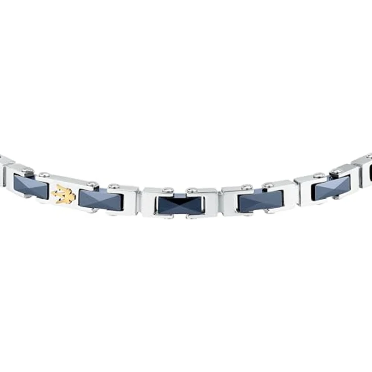 Maserati Ceramic BR SS Ceramic Blue, Herren-Armband mit 19 + 3 cm Länge, blau – Bild 2