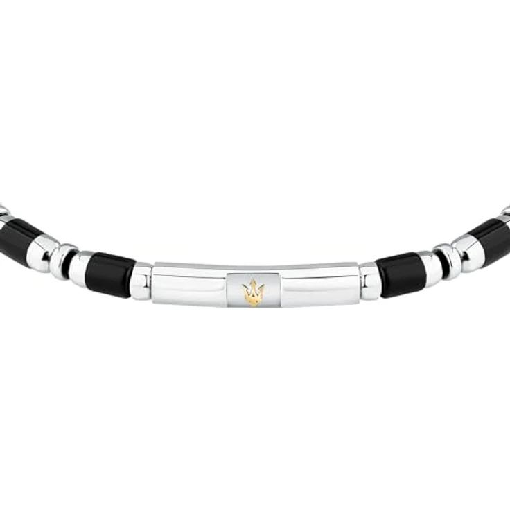 Maserati Herrenarmband ICONIC-Kollektion, aus Stahl mit Steinen, Länge 22 cm, praktischer Schmuckverschluss – Bild 2