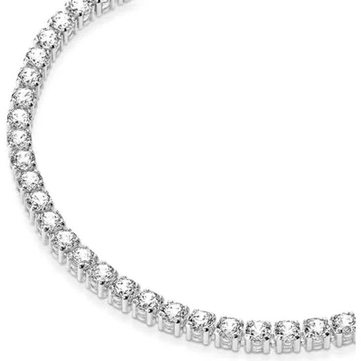 PANDORA Moments Funkelndes Tennisarmband mit Karabiner-Verschluss, Sterling Silber, 16 cm, kompatibel mit Ringen der Moments Kollektion – Bild 4