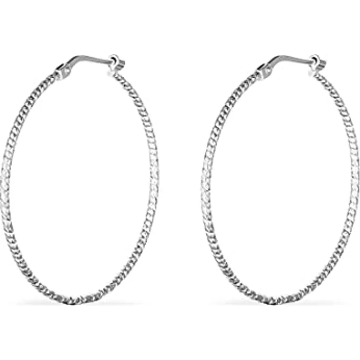 FAVS Damen-Creolen 925er Silber, Durchmesser 30 mm, elegantes Design, One Size, in Geschenkbox