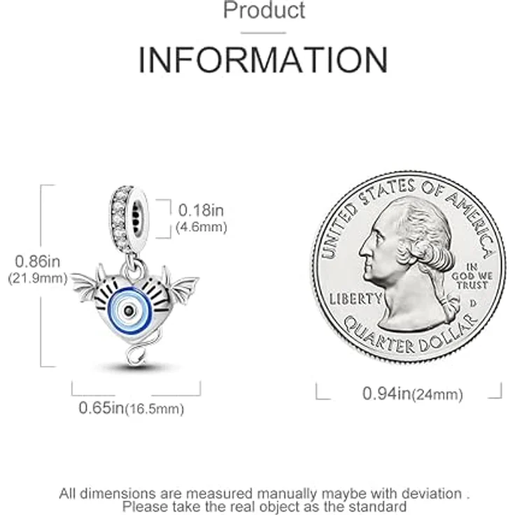 TINSLO Charm Anhänger Damen 925 Sterling Silber mit Zirkonia-Steinen, kompatibel mit Pandora Armbändern und Halsketten – Bild 2