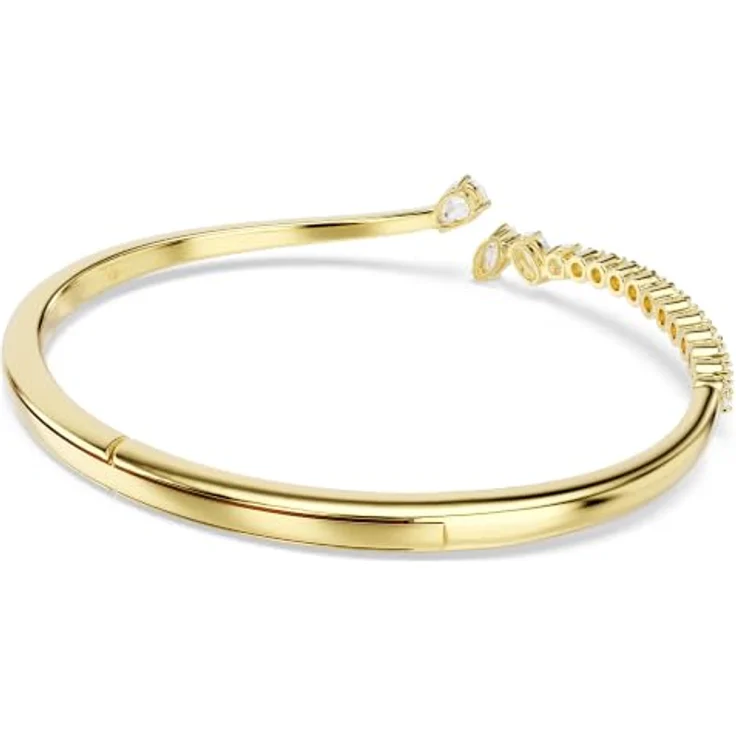 Swarovski Mesmera Armreif, 18 kt Gold-Finish, gemischter Schnitt, Weiß, Cubic Zirkonia, Medium – Bild 5
