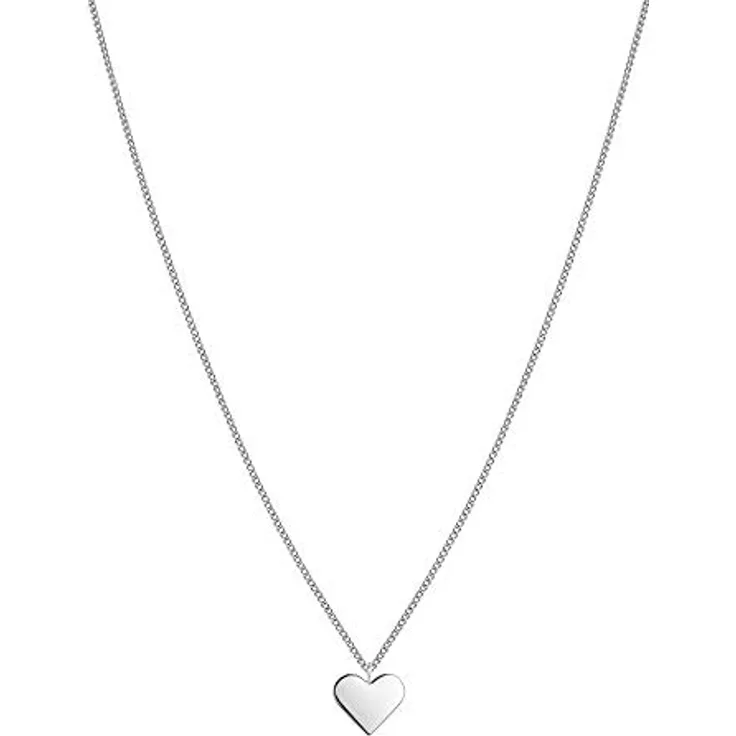 Tamaris TJ-0025-N-45, Damen-Halskette aus poliertem Edelstahl mit Herzanhänger, 45 cm verlängerbar, Karabinerverschluss