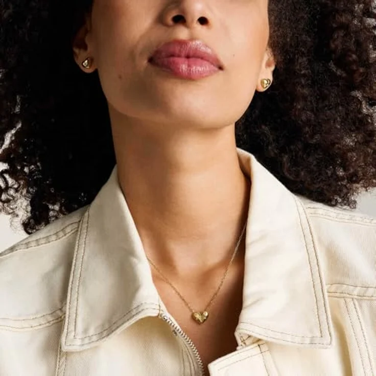 Fossil Damen Ohrringe Sadie aus goldfarbenem Edelstahl mit Pfosten-/Bolzenverschluss – Bild 2