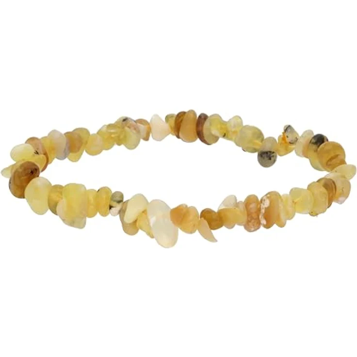 Lebensquelle Plus Opal Gelb Splitterarmband, Echte Edelsteine, Dehnbar & Hoher Tragekomfort, für Damen und Herren – Bild 1