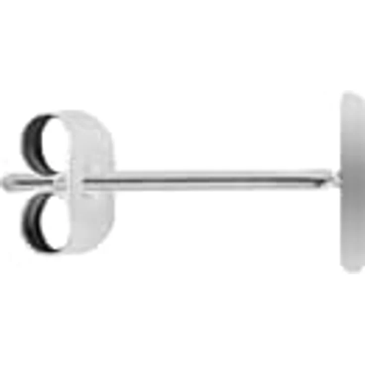 s.Oliver Herren-Ohrring, mattierter Edelstahl in Silber/IP Schwarz, rundes Design mit Butterfly Verschluss, wasserfest & hautfreundlich – Bild 2