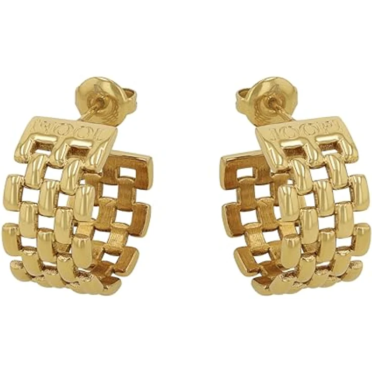 JOOP! Creolen Damen Ohrschmuck, Edelstahl, 20 mm lang, 10 mm breit, Steckverschluss, in Schmuck Geschenk Box – Bild 5