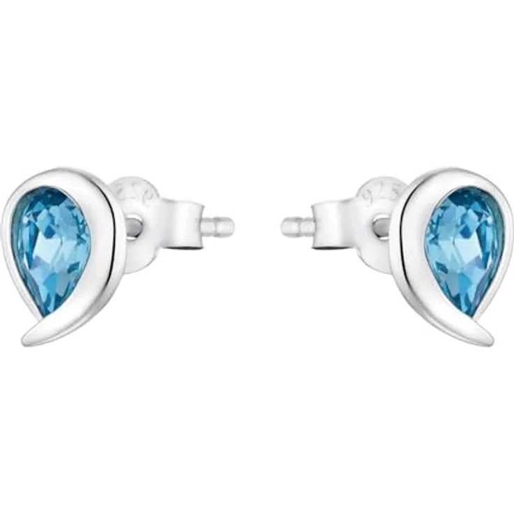 Amor Ohrstecker 925 Sterling Silber mit Preciosa Zirkonia, 0,8 cm, Damen Ohrschmuck in Geschenkbox, 2026580 – Bild 3