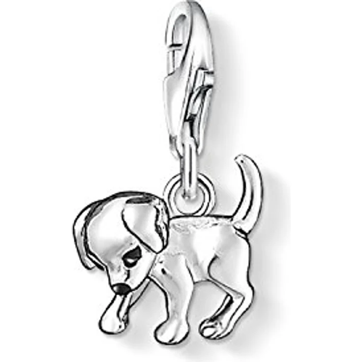 Thomas Sabo Charm-Anhänger Hund Welpe, 925 Sterling Silber, 1cm, Charm Club 0885-007-12 – Bild 1