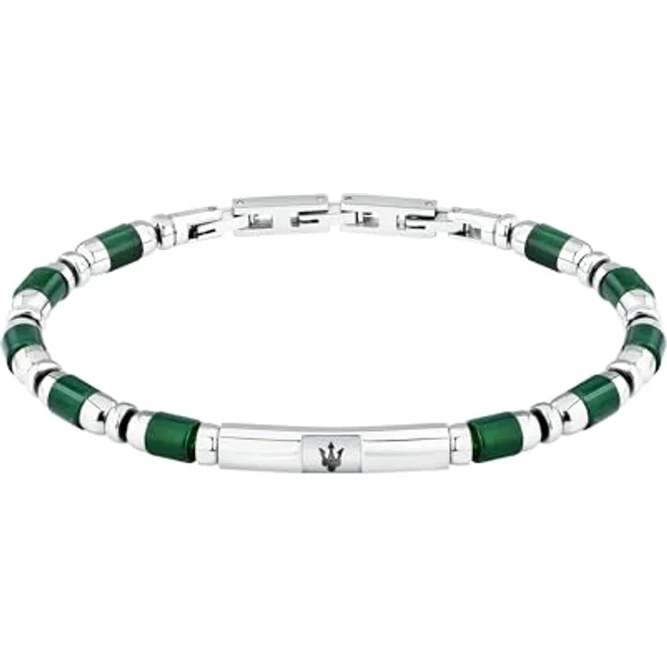 Maserati Herrenarmband ICONIC-Kollektion, aus Stahl mit Steinen, 21,5 cm, JM334AVD48 – Bild 1