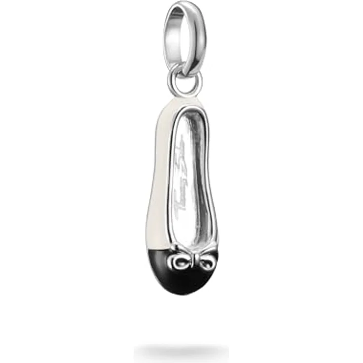 Thomas Sabo Charm Club Connect Charm-Anhänger Ballerina, cremeweiß, aus recyceltem 925er Silber mit filigraner Öse, vielseitig einsetzbar – Bild 1