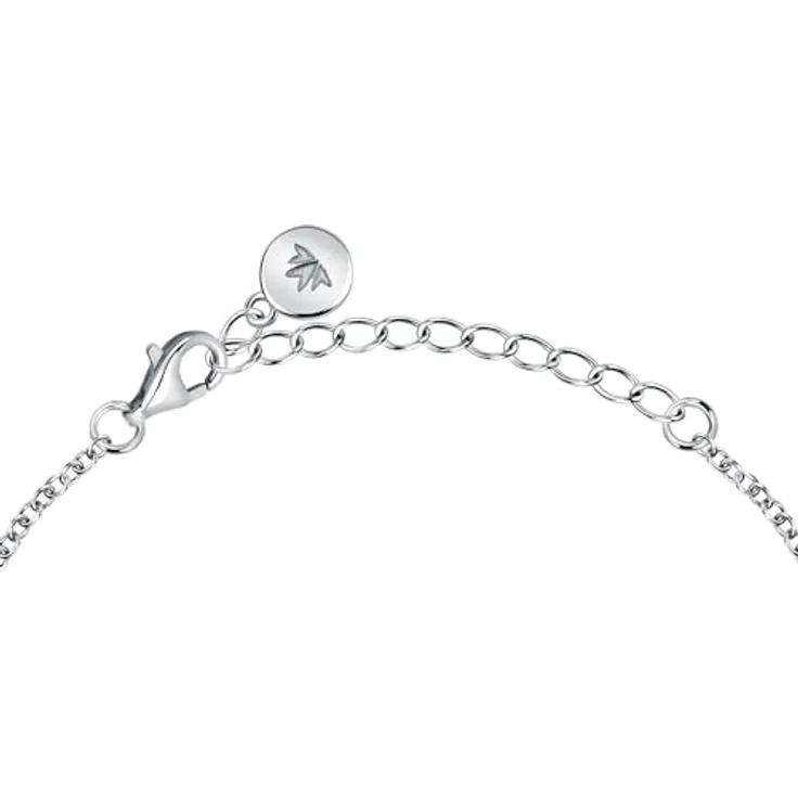 Morellato Armband Tesori SAIW201, verstellbar aus 925er Silber mit 4 weißen und 1 meeresblauem Farbstein, Zirkonia-Dekor – Bild 3