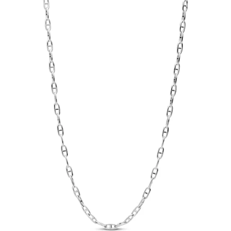 PANDORA Moments Ankerketten-Halskette aus Sterling Silber, 55cm, kompatibel mit bis zu 6 Charms, Modell 393899C00-55