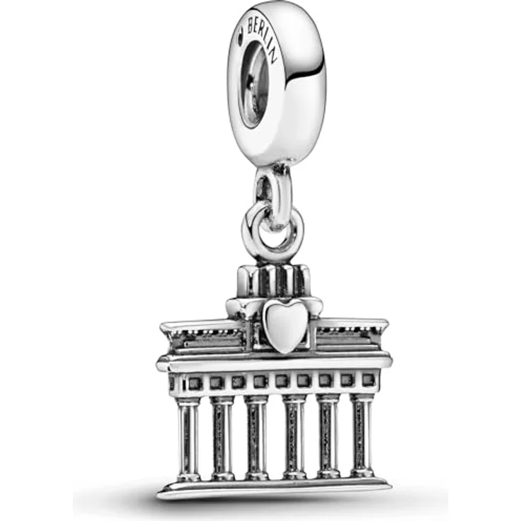 PANDORA Brandenburg Gate Silver Dangle, 925 Sterling Silber Anhänger mit Berlin-Gravur, 10 mm – Bild 1