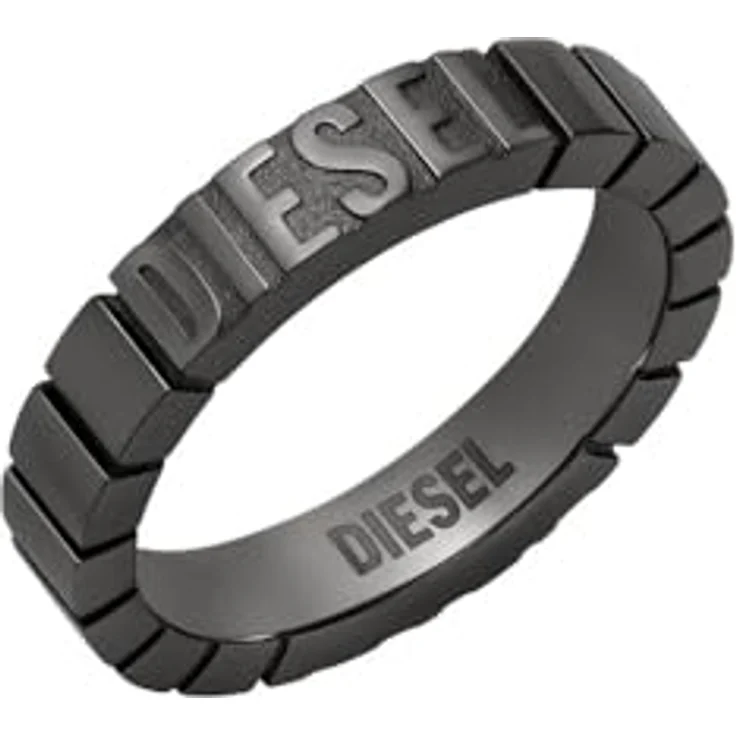 DIESEL Men's Stainless Steel Band Ring, Gunmetal Edelstahl, Breite 0.45 cm, Combo-Finish – Bild 2