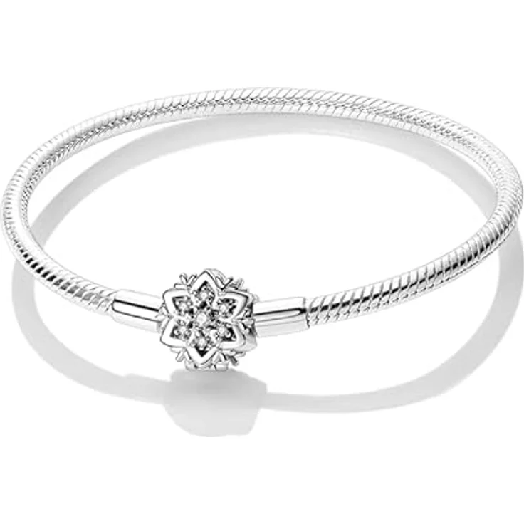 TINSLO Damen Armband 925 Sterling Silber, Schlangen Gliederarmband mit Herzverschluss, perfektes Geschenk für Frauen, Freundin, Mama, Valentinstag, Geburtstag – Bild 1