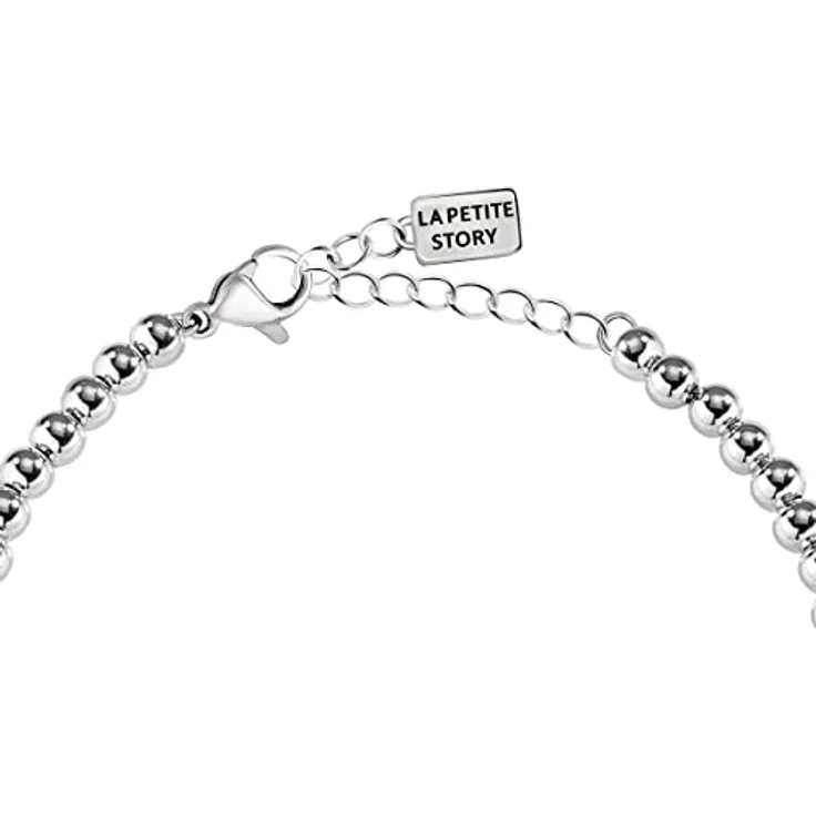 LA PETITE STORY Damenarmband, DOG & KITTY Kollektion, aus Messing und Edelstahl, 17 + 3 cm, Karabiner Verschluss, LPS05AQI02 – Bild 3