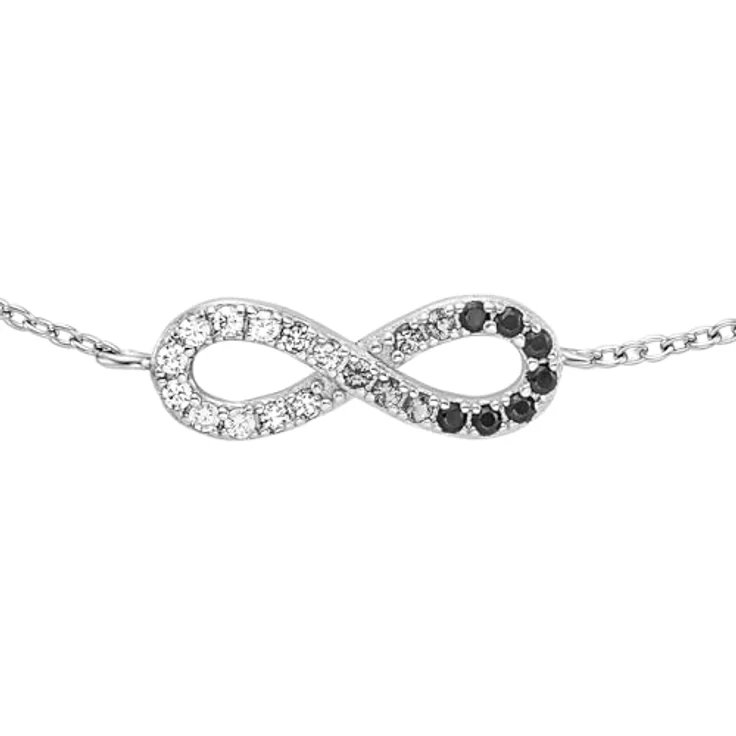 Engelsrufer Damen Armband Infinity aus Sterling Silber mit Zirkonia, längenverstellbar 17+3 cm, nickelfrei, Karabinerverschluss – Bild 2
