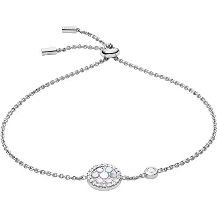 Fossil JFS00519040, Damen-Armband aus Sterlingsilber, max. Innenlänge 216 mm, poliertes Design, silber – Bild 1
