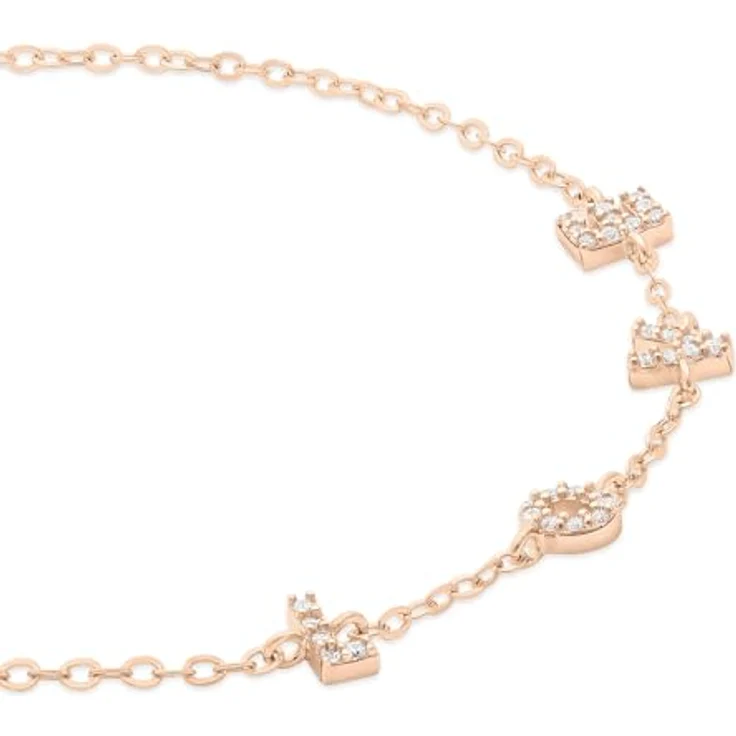 Tamaris Damen Armband TJ-0703-B-21 aus 925er Silber in IP Roségold mit Zirkoniasteinen und "LOVE" Schrift, 17,5 cm – Bild 2