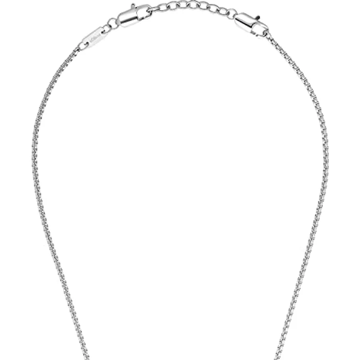 s.Oliver Herren-Halskette mit Kreuz-Anhänger, 55+5 cm, Edelstahl, in Schmuck Geschenk Box – Bild 3