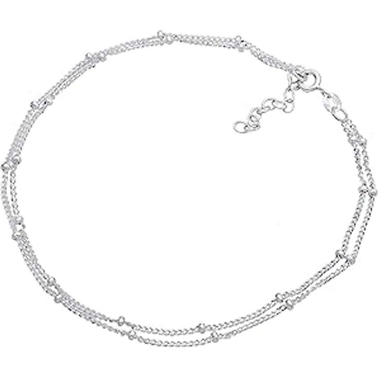Elli Fußkette mit Kugeln, zeitloses 925 Silber Schmuckstück für das Fußgelenk – Bild 2