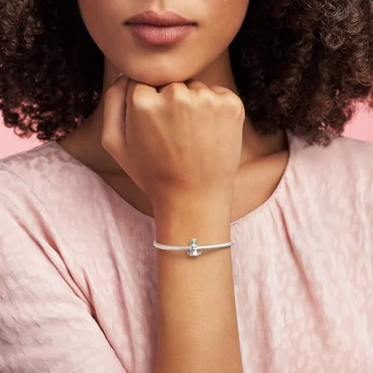 PANDORA Charm "Engel der Liebe" 798413C00, handveredelter Schutzengel aus Sterling-Silber mit detailreichen Engelsflügeln – Bild 3